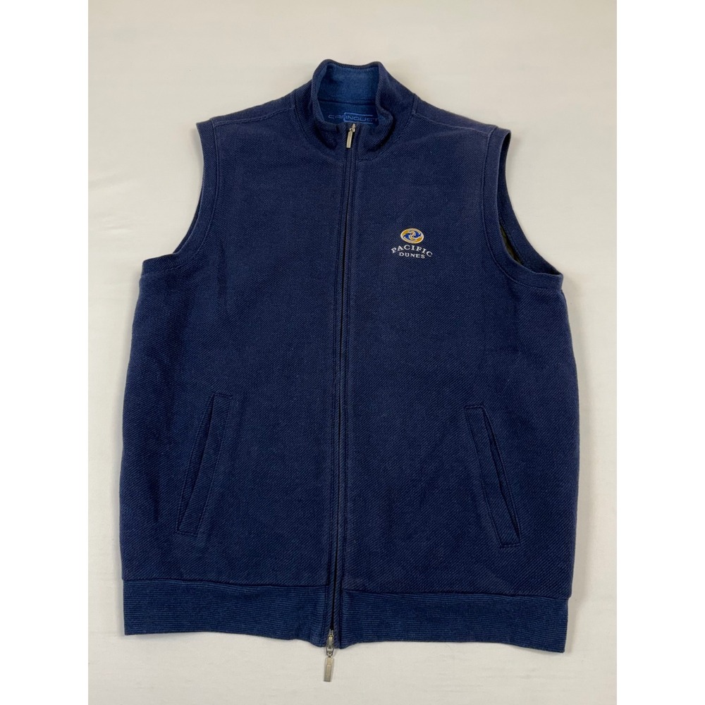 Carnoustie Mens Pacific Dunes Blue Full Zip Cotton Golf Vest Size M 3114 MID